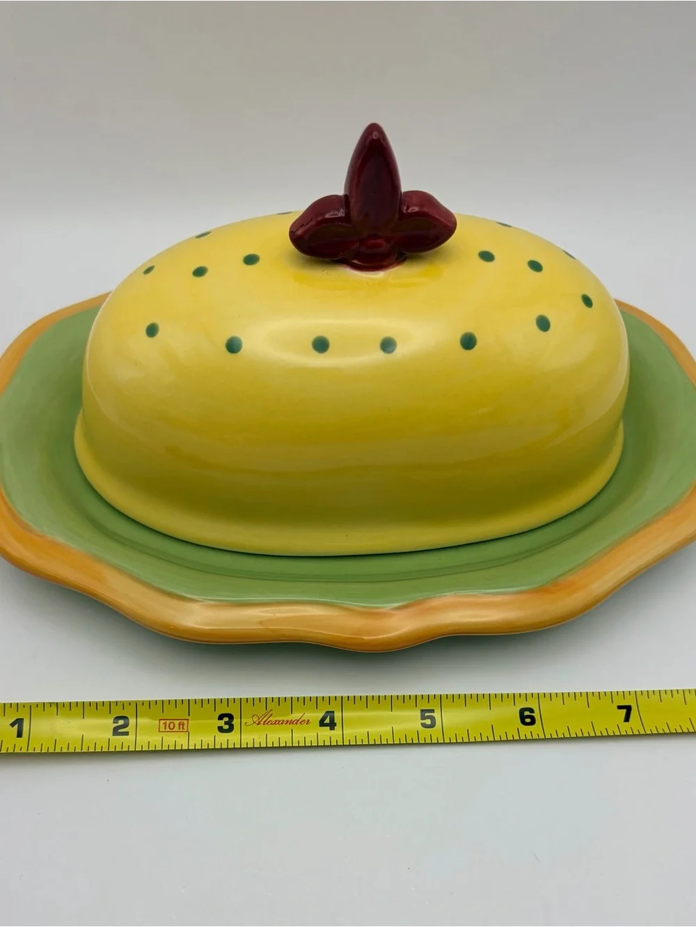 Pfaltzgraff, Retired, “The Secrets of Pistoulet”, Covered Butter Dish. FUN!